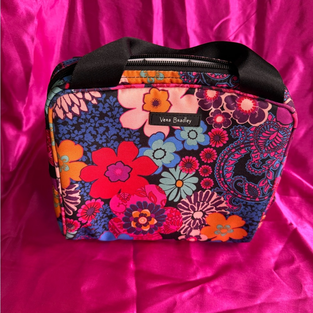 Vera Bradley Pink and Blue Cosmetic Bags with Floral Patterns - Picture 3 of 10